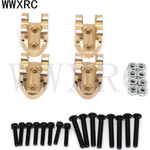 4Pcs Brass Front Rear Axle Link Rod Fixed Mount for YK4102 YK4103 YK4082 RC Crawler Car Upgrade Parts