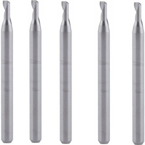 5Pcs 3.175x2.0x4mm Single Flute Milling cutters for Aluminum CNC Tools Solid Carbide,aluminum composite panels