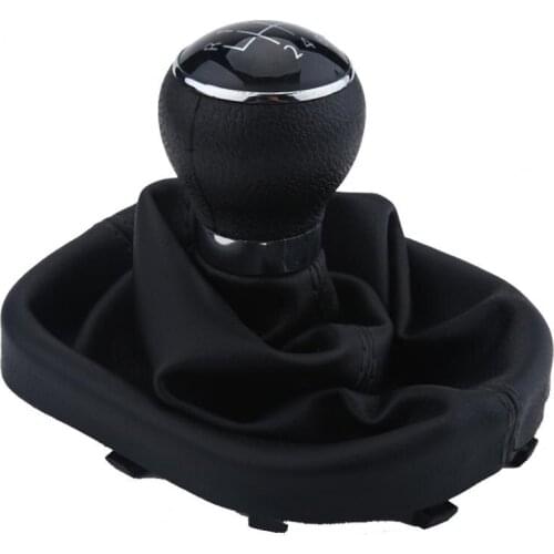 6 Speed Car Gear Shift Knob Gearstick Gaiter Boot Kit For VW TOURAN 2003 2004 2005 2006 2007-2010 CADDY II 2 MK2 Car Styling