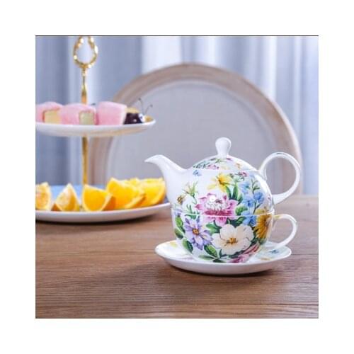 English Afternoon Tea Set Cup And Saucer British Simple Fresh Bone China Black Tea Single Cup Pot Ceramic Coffee Drinkware