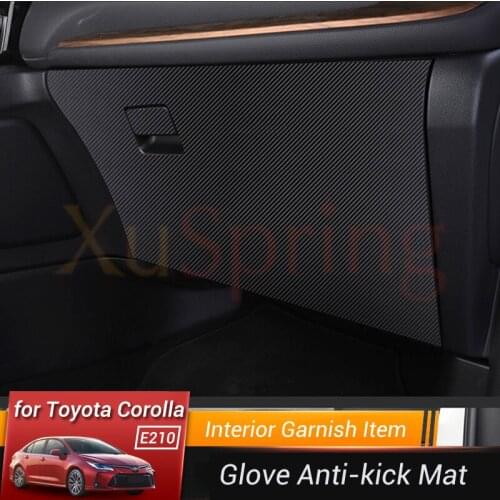 Car Co-pilot Anti-kick Cover Sticker Mat Protective Pad Cushion Styling for Toyota Corolla 2019 2020 2021 E210 12th