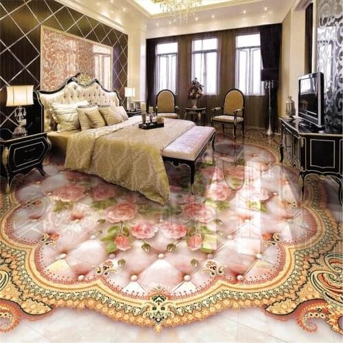 Beibehang Bathroom kitchen rose soft marbles custom floor tile tile painting 3D PVC self-adhesive waterproof non slip floor