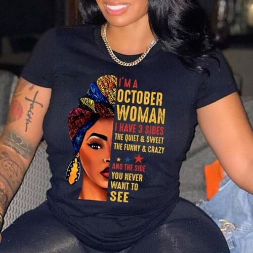 White Loose Modal Tshirt Women Summer Black Girl Print Casual T-Shirts Fashion Streetwear Short Sleeve O-Neck Tees Shirt