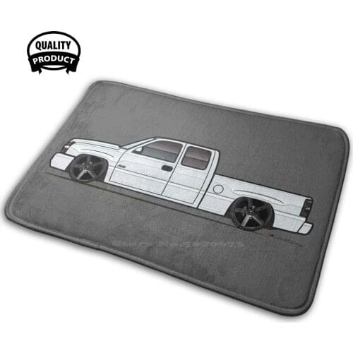White Slammed Soft House Family Anti-Slip Mat Rug Carpet Chevy Truck Pickup Chevrolet 03 2003 04 2004 05 2005 06 2006 V8 Super