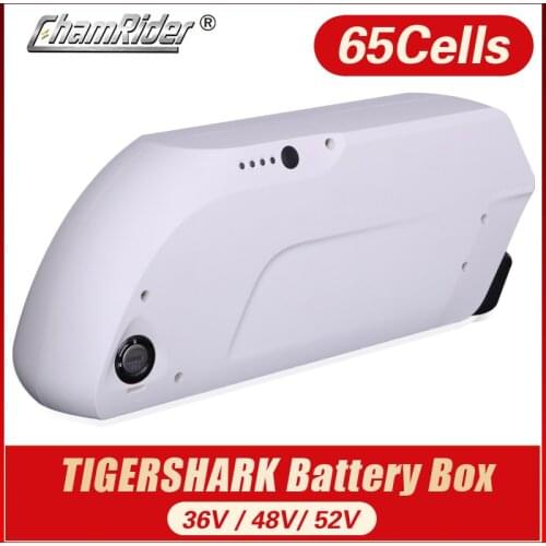 Electric bike E-bike battery box case Tigershark Down Tube downtube USB 5V output 10S 6P 13S 5P Nickle strips 18650 cell holder