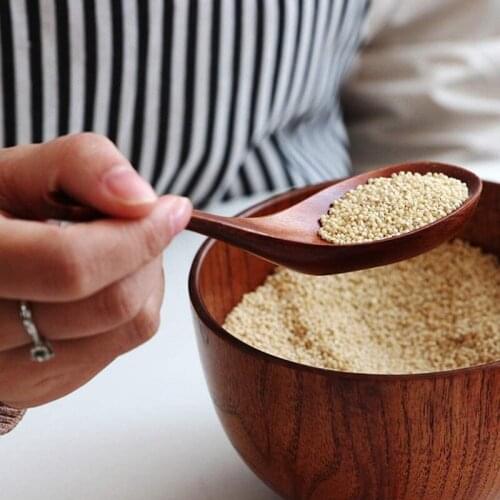 Soup Spoons Wooden Spoons Environmental Protection Tableware 6 Pieces