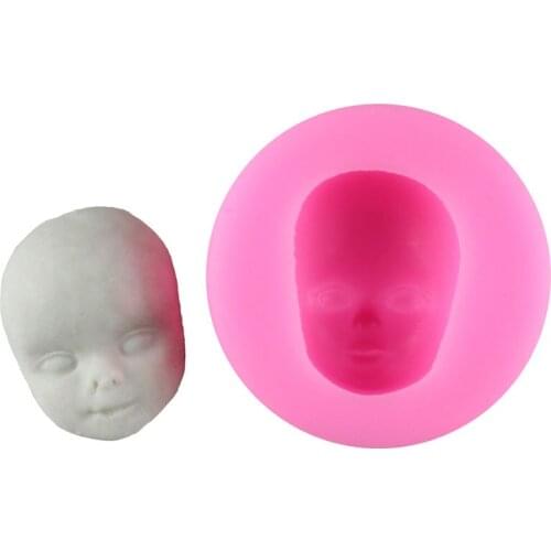 DIY Girl Face Silicone Mold Cake Border Fondant Molds Cake Decorating Tools Woman Mask Gumpaste Mould Candy Clay Resin Molds