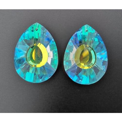 2pcs Crystal Prism AB Color Chandelier Lamp Parts Glass Hanging Suncatcher Pendant Home Window Decor Ornaments DIY Rainbow Maker