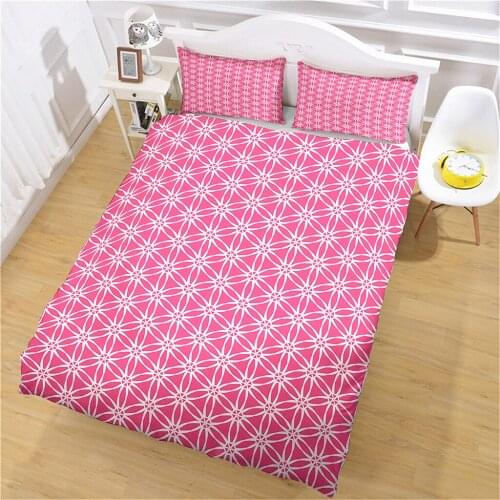 Custom Geometric Patterns Painting Printing Bedding Set,Microfiber Fabric Duvet Cover&Pillowcase,Home Bedroom Decor Bed Se