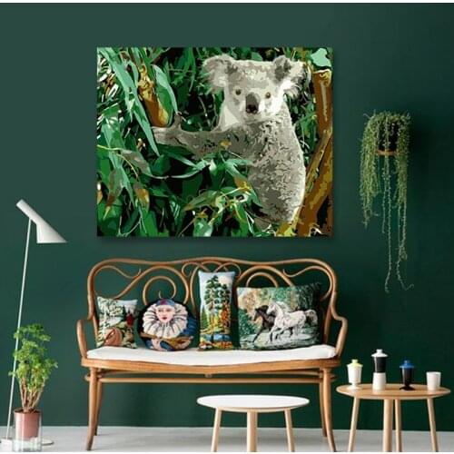 Sloth koala raccoon animal rat australia paint by number art painting by numbers Red dancer Decorative paintings