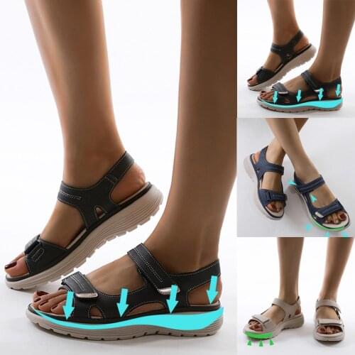 Summer Wedges Non-slip Beach Open Toe Breathable Sandals Sport Style Shoes Women Sandals Plus Size Wedges Shoes For Women 2021
