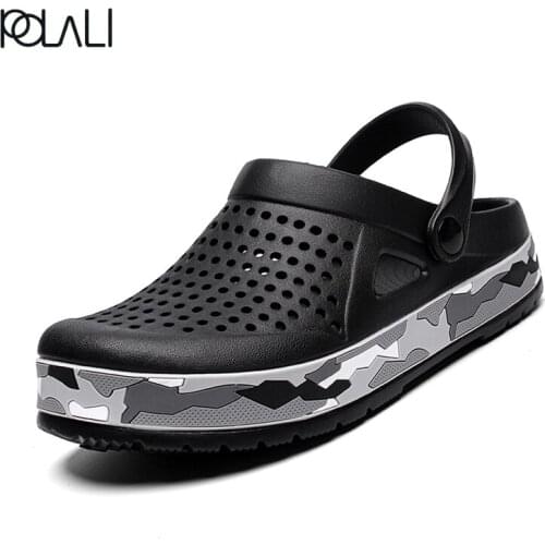 Summer Men Beach Shoes Clogs Male Sandals Breathable Casual Mans Garden Shoes Camouflage Quick Dry Male EVA Footwear 2021