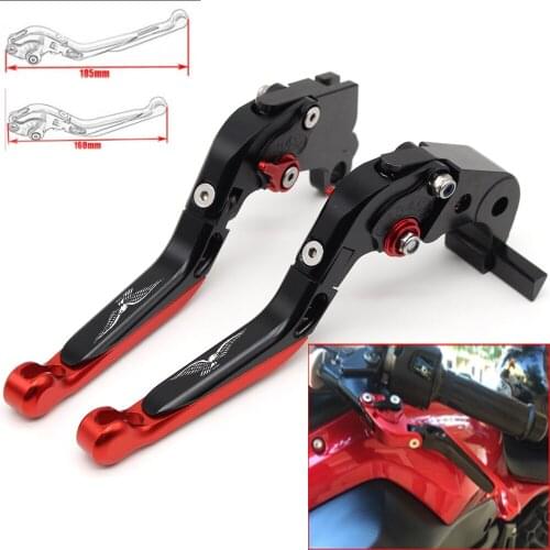 Motorcycle CNC Adjustable Foldable brake Clutch Levers for MOTO-GUZZI BREVA 750 2004 2005 2006 2007 2008 2009 with Logo