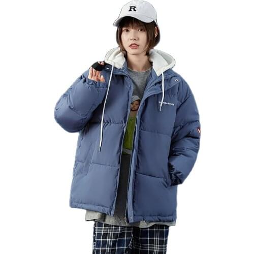 2021 New Women Winter Parka Jacket Short Fashion Solid Thick Warm Winter Jacket Coat Women Removable Hooded Outwear