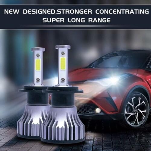 New 4-Side LED Headlight 6500K H4 5202 H7 H8/9/11 9005 9006 9012 Kit Low Beam Bulb High Power Auto Headlights 9-32V Led Light