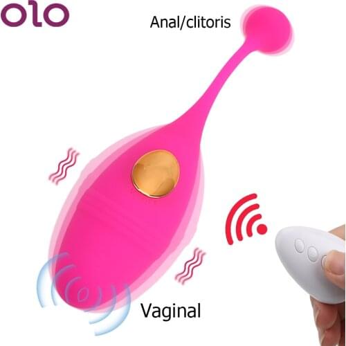 OLO Wearable Dildo Vibrator Vaginal Tighten Exercise Wireless Remote Vibrating Egg Clit Stimulation Vibrator Sex Toys for Women
