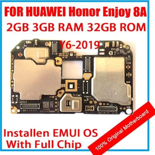 Original Work Well Unlocked For HUAWEI Honor Enjoy 8A Y6-2019 Motherboard Mainboard Main Circuits Flex Cable Logic Board