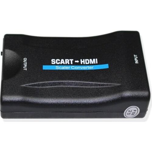 Wiistar SCART to HDMI Converter Full HD 1080P Audio Video Upscale Adapter for HDTV DVD free shipping