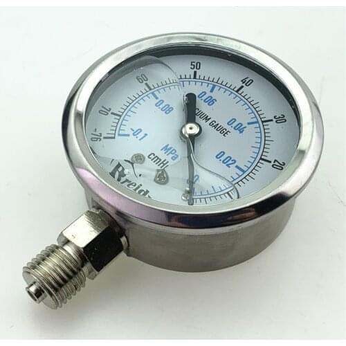 Stainless Steel Shockproof Pressure Gauge Barometer Water Pressure Gauge Liquid Gauge Pressure Oil Pressure Gauge