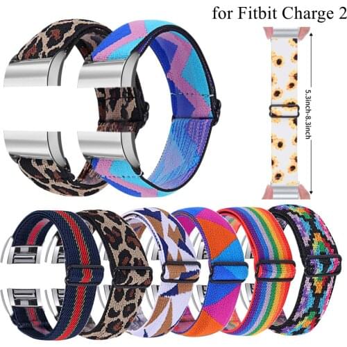 Nylon Elastic Strap for Fitbit Charge 2 Smartwatch Band Soft Fabric Sport Belt Bracelet Replacement Wristband for Fitbit Charge2