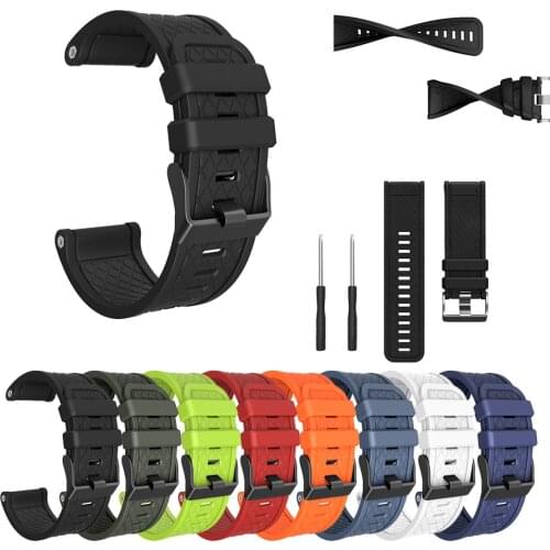 For Garmin Fenix/Fenix 2 Band Easy Fit 26mm Width Soft Silicone Watch Strap Smartwatch High Quality Replacement Bracelet Black