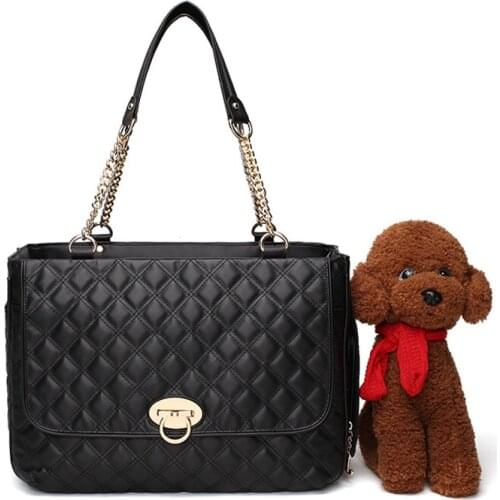 Luxury Pet Carrier Pu Leather Pet Carrying Bag for Cats Dogs Breathable Pet Travel Dog Carrier Bag Portable Outdoor Pet Handbag