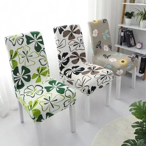Floral Printing Home Universal Elastic Dining Chair Cover Modern Removable Anti-dirty Kitchen Seat Case Stretch Chair Slipcover