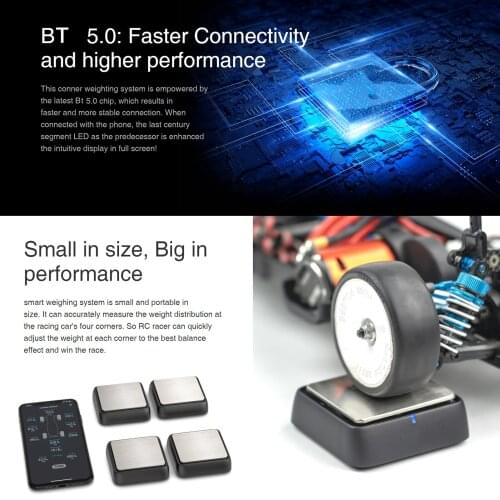 RC Smart Corner Weight Scale System RC Car Balancing Scale System 4 Scales