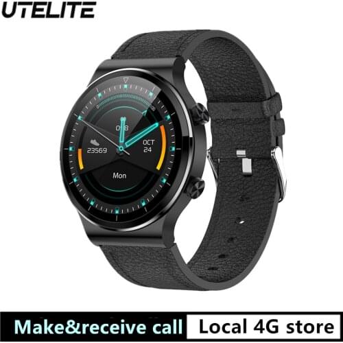 UTELITE New G51 Smart Watch 1.28inch Bluetooth Call 4GB Store For Music Mens Watches Women Heart Rate Custom Watch Face PK GT 2
