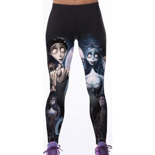 S-XXXXL Womens Fitness Leggings Personality Skeleton 3D Printed Leggings Female Clothing Adventure Time Legging Women Plus Size