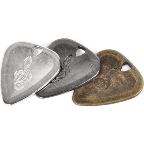 1pc Guitar Picks Zinc Alloy Picks Electric Guitar Ballad Acoustic Ukulele Metal Pick Musical Instrument Accessories