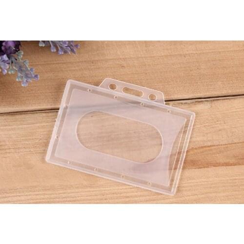 1000Pcs Transparent Case Clear Hard Plastic Badge Holder Card ID Credit Holder SN726