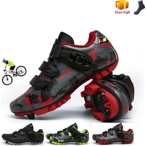 2021 New Arrive Professional Luminous Cycling-Shoes MTB Sapatilha Ciclismo Mountain-Bike Sneakers Men Self-Locking Unisex36-48