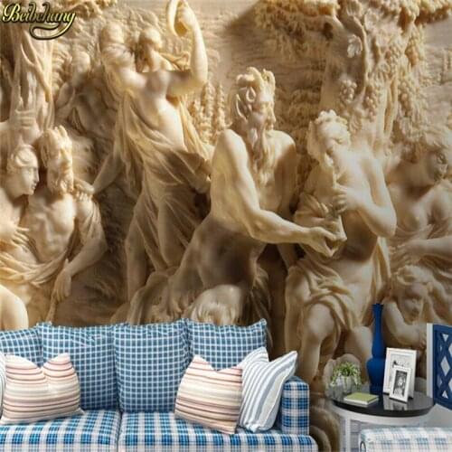 Beibehang Custom 3d wallpaper mural relief three-dimensional Greek mythical character TV background wall paper papel de parede