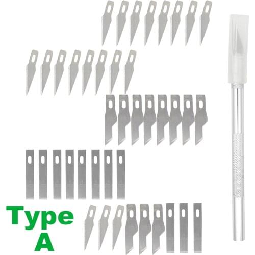 40in1 SANHOOII Non-Slip Metal Carving Knife Blades Graver Tools For Mobile Phone Laptop PCB Wood Tool Scalpel Kit