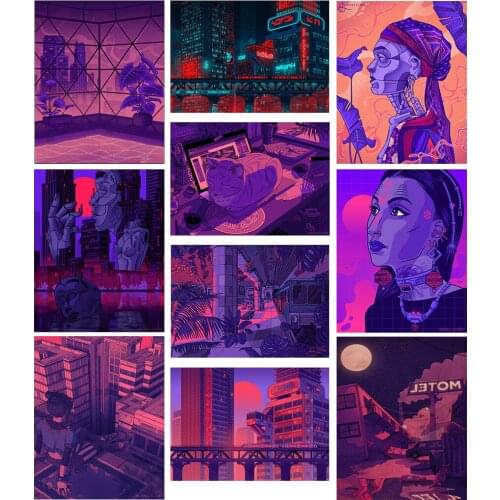 5D DIY Full Square Diamond Painting Cyberpunk Diamond Embroidery Cross Stitch Kit Handmade Gift Home Decoration