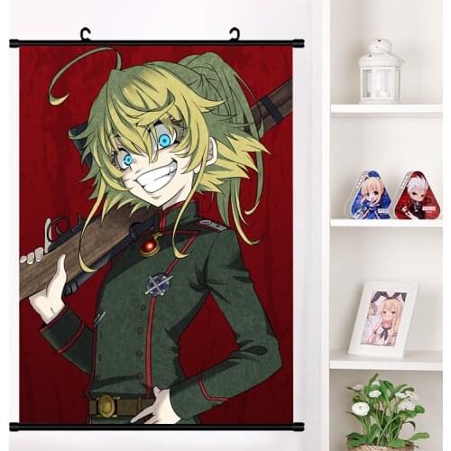 Anime Youjo Senki Saga of Tanya the Evil Tanya Degurechaff Wall Scroll Poster Wall Hanging Poster Home Decor Collection Art