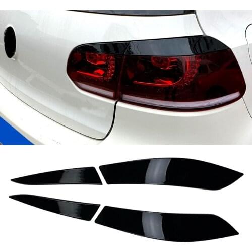 Car Rear Headlight Eyebrow Cover Trim Head Light Lamp Sticker for 2009-2012 Golf 6 MK6