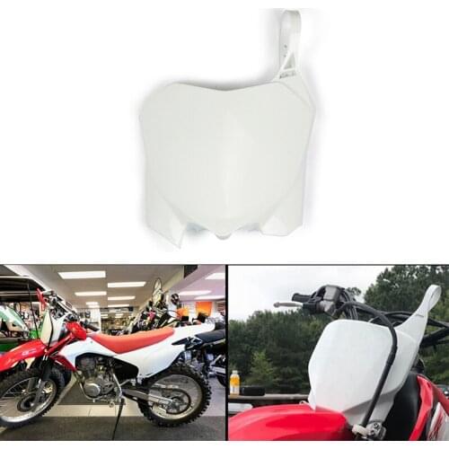 White ABS Plastic Front Number Plate Name Plates Blank Board for Honda CRF230F 2015 2016 2017 Dirt Pit Bike