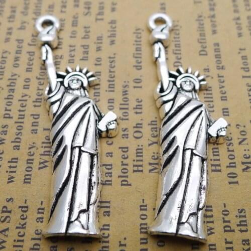 6 pieces/lot 14*48mm Sun goddess charm Pendant Key chain Bracelet Antique silver color Metal alloy DIY jewelry accessory