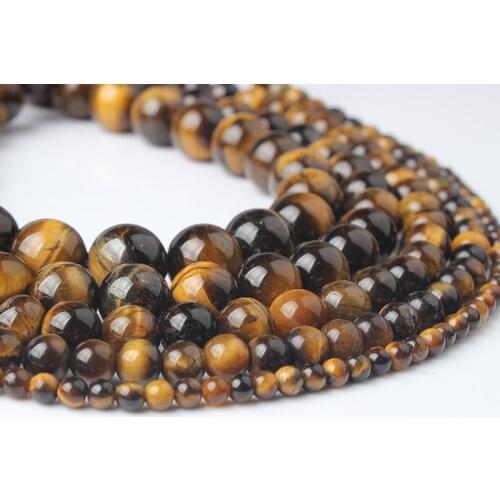 LingXiang Stylish natural Jewelry yellow tiger eye stone loose beads suitable for DIY men and womens bracelet necklaces make