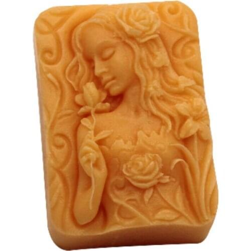 Rose girl Silicone Soap mold Handmade 3d silicone mould DIY Craft molds