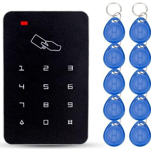 Touch Access Controller Keypad RFID Door Lock Password Lock Access Control System with 10 TK4100 keys