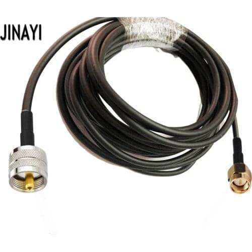 LMR195 UHF PL259 Male to SMA male RF Coaxial Jumper Connector Cable 50ohm 1m 2m 5m 10m 20m