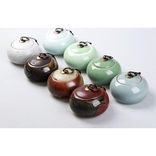 Kitchen Decor Sugar Bowl Box Seasoning Saleratus Tea Container Jar Elegant Ceramic Tea Box Spice Jar Armed Kitchen Pot