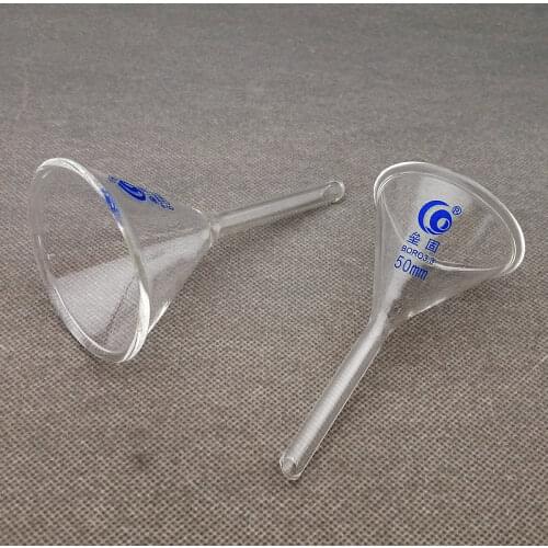 High borosilicate glass triangle funnel diameter 40mm to 150mm laboratory filtration tools