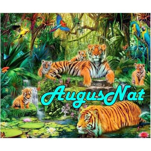 Forest animals diamond painting tigers daimond embroidery full square diamant paint pearl puzzle picture diamant stickers decor