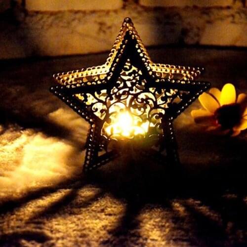 MagiDeal Christmas Decor Star Moroccan Candlestick Candles Holders Light Shop Bar Cafe Bar Pub, Candles Lighting Fixtures