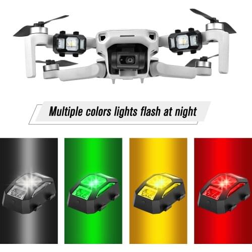 Drone LED Signal Lights Night Flying Flash Navigation Strobe Lamp Alarm Indicator Light for DJI FPV Combo Mavic Air 2 Mini 2