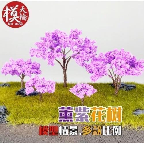 4-12cm DIY Model Colorful Flower Tree For HO N O Z Scale Scenery Railway Layout Landscape